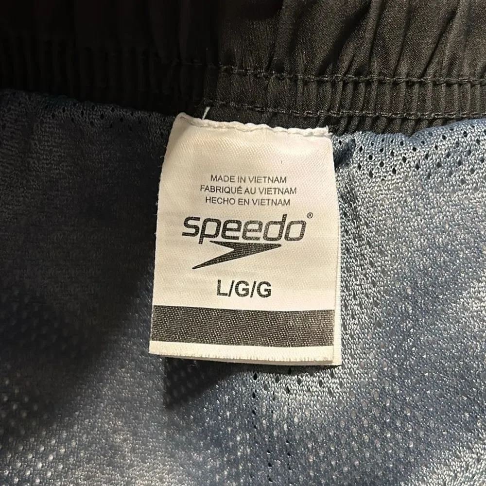 SPEEDO Men's Soft Shell Brushed Microfiber Swim Board Trunks Shorts Large Gray